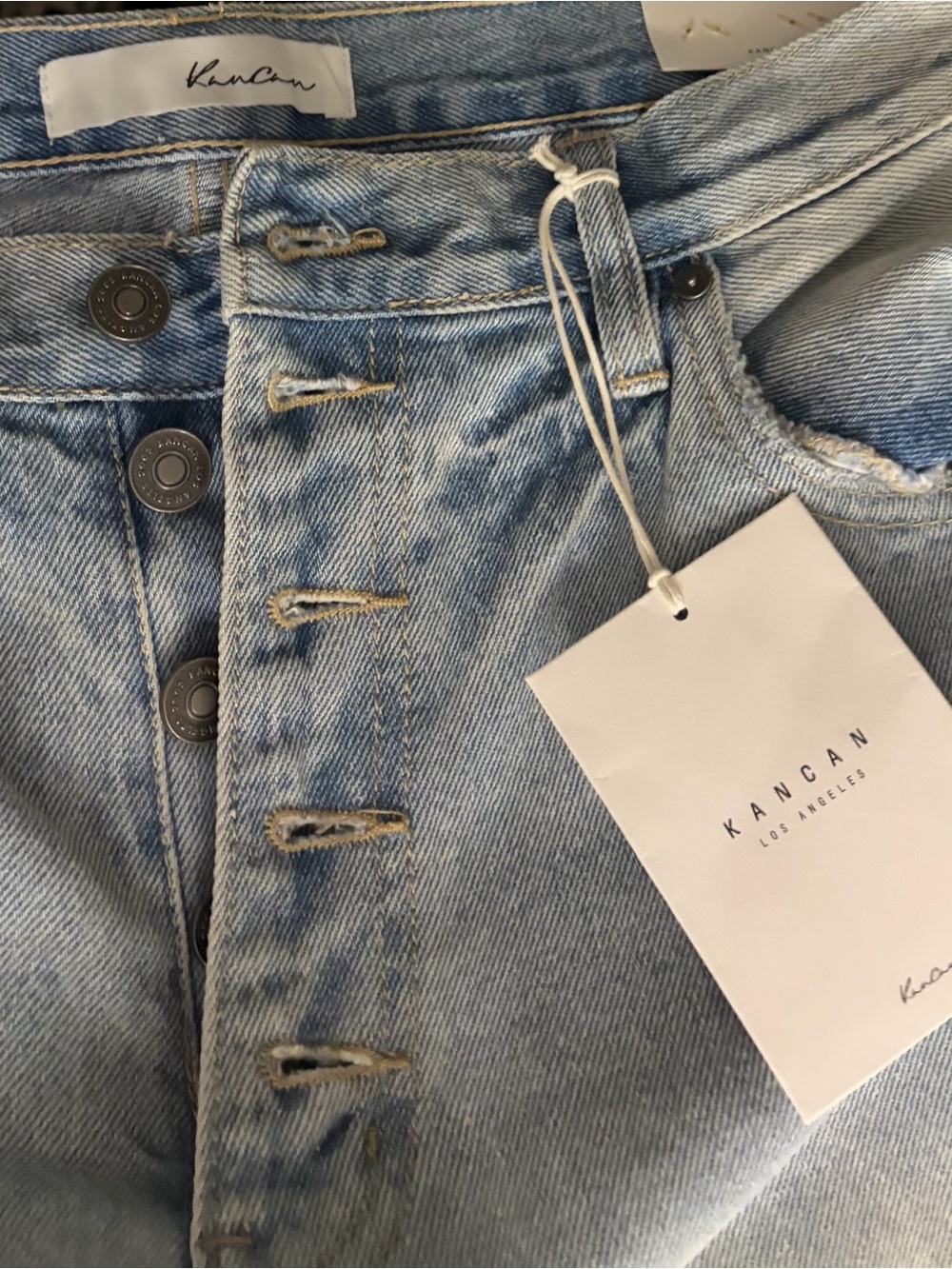 KanCan Light Wash High Rise Button-Fly Jeans